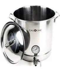 Gas One Brew Kettle 32 qt. Stainless Steel Stock Pot