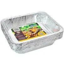 EHOMEA2Z Aluminum Foil Pans With Lids Half Size (10 Pack) 10 Lids and 10 Pans, 9x13 Prepping, Roasting, Food, Storing, Heating, Cooking, Chafers, Catering, Buffet Supplies