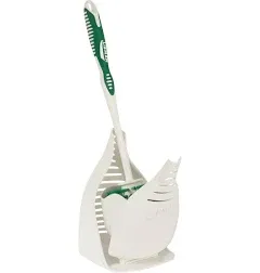 Libman Round Bowl Brush & Closed Caddy Polypropylene 14.5 inch Green & White 00040