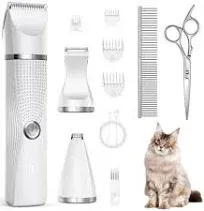 Bautrium Cat Grooming Clippers Kit, 3 in 1 Pet Hair Trimmer for Butt and Claw...