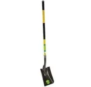 Emsco Group 1752-1 Professional's Choice Square Point Sturdy 54” Fiberglass Handle-Heavy Duty 14 Gauge Steel Head Garden Shovel, Yellow/Black