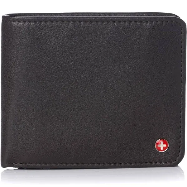 Alpine Swiss Men's RFID Protected Max Coin Pocket Bifold Wallet