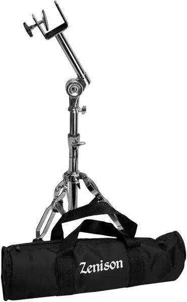 Zenison Double Braced Bongo Stand Gig Bag Height Adjustable Pivoting Heavy Duty | Reverb