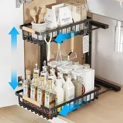Under Sink Organizer Metal, Larger Cabinet Organizer, under Sink Organizers and
