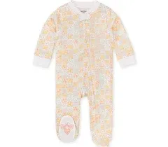 Burt's Bees Baby Girls Footed One-Piece Pajamas, Sleep and Play Loose Fit, 100% Organic Cotton, Sizes NB to 6-9 Months