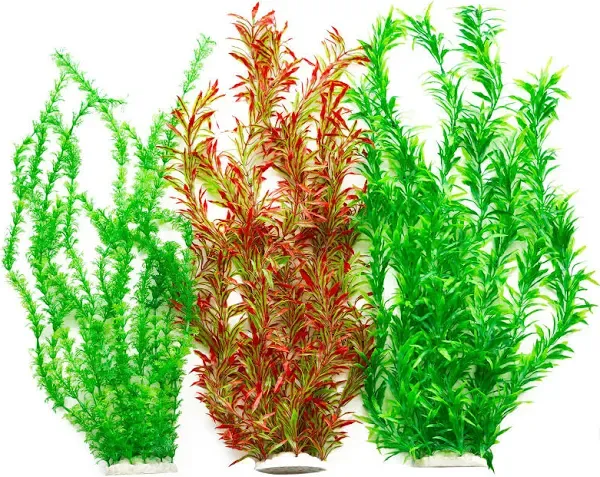 Artificial Aquarium Plants Set Extra Large - Big Natural Looking Plastic 