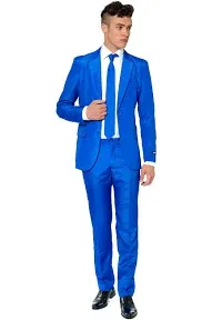 Suitmeister Men's Solid Blue Suit