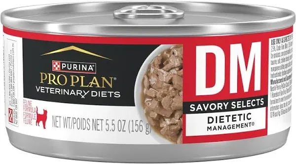 Purina Pro Plan Veterinary Diets DM Savory Selects Dietetic Management Cat Food