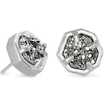 Kendra Scott Nola Stud Earrings - Silver - Platinum Drusy