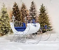 Life-Size Christmas Outdoor Victorian Santa Sleigh, Commercial Christmas Decoration