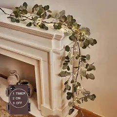 LITBLOOM Lighted Eucalyptus Garland