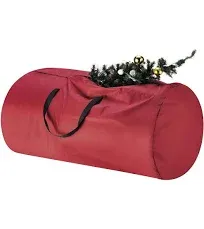 Red Christmas Tree Storage Bag Large 12 Foot Oxford Canvas Zip Closure