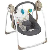 Baby Swings for Infants to Toddler, Soothing Portable Baby Swing, Compact Automatic Baby Swing with Music, Electric Baby Swing with Adaptable Speed, 6-25 lbs 0-9 Months