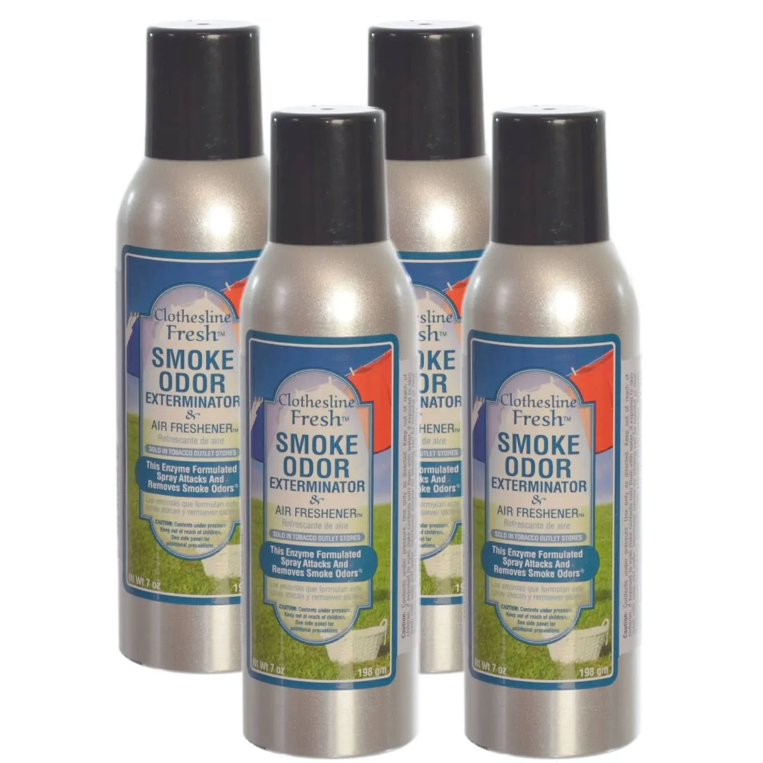 Smoke Odor 7oz Spray, Clothesline Fresh 4-pk