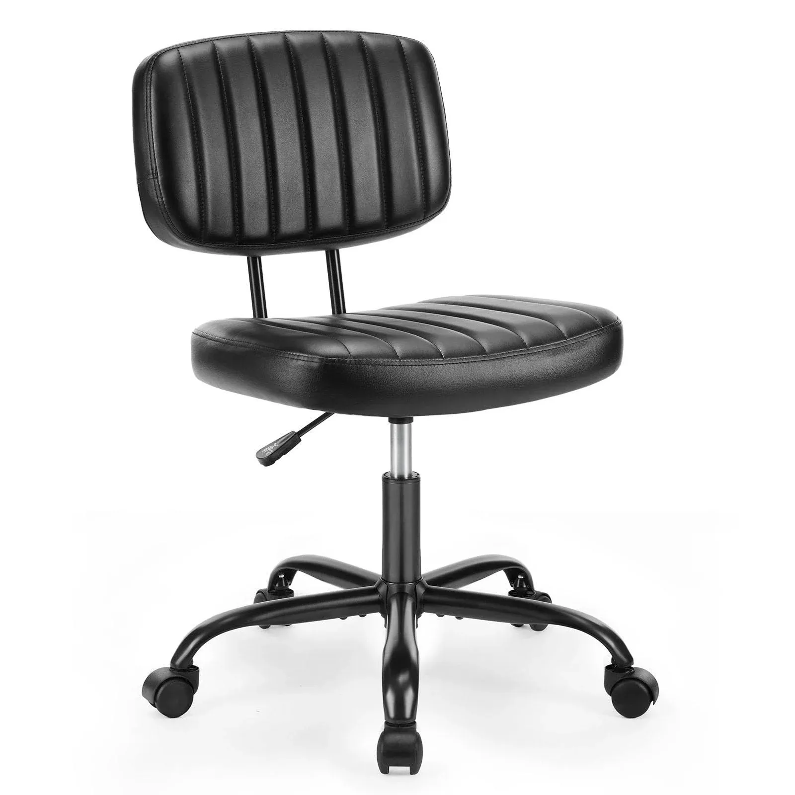 Sweetcrispy Small Office Desk Chair with Wheels and Lumbar Support, Comfy ...