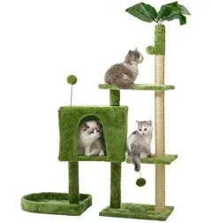 52in Cat Tree Large Condo Pet Play Tower Cat Bed Furniture Scratching Post House