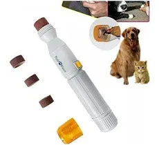 Battery Powered Safe Automatic Electric Pet Nail Clippers Trimmer Dog Cat Gentle Claw Paw Care Grinder Grooming Drill File Kit Nail Gentle Filing Wheel Shedding Manicure Pedicure Tool Set