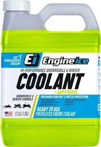 Engine Ice Hi-Performance Snowmobile/Win<wbr/>ter Coolant + Antifreeze 1/2 Gallon 64oz