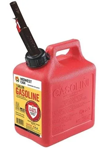 Midwest Can 1-Gallon Fuel Container w/ Quick-Flow Spout 9.25&#034;H x 7.5&#034;W x 5.0&#034;D