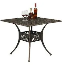 VINGLI Outdoor Bar Table with Umbrella Hole