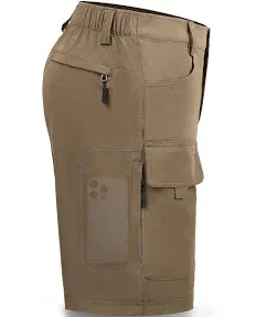 Hiauspor Men's Quick Dry Hiking Cargo Shorts