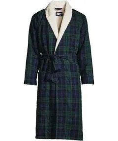 Men’s Lands&#x27; End Sherpa &amp; Flannel Robe