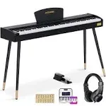 Beginner Digital Piano 88 Key Keyboard,Full-Size Electric Piano For