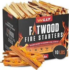 Firestarter Pack 10lb Fatwood Logs Campfire Stove Grilling Cooking Firepit