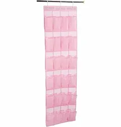 Whitmor 24 Pocket Over the Door Shoe Organizer - Pink