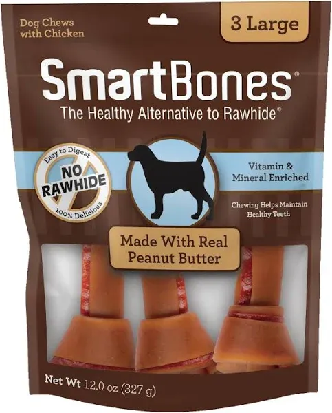 SmartBones Peanut Butter Large 3 Pack