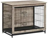 Feandrea Dog Crate Furniture, Side End Table, Modern Kennel for Dogs Indoor u...