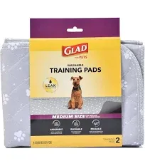 Glad Pets Washable Training Pad 18" x 24" 2 Pads - Small