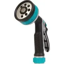 Gilmour 825302-1001 Swivel Connect Watering Nozzel, Rear Trigger, Black/Aqua