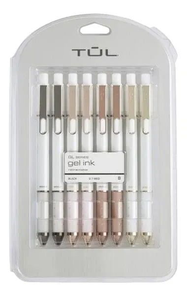 TUL Limited Edition Pearl Sunset Shades Mixed Metal 8 Pack Gel Pens