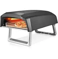 Commercial CHEF Pizza Oven 16.1&#034;X12.4&#034; Portable Propane Gas w/ Burner Black