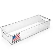 15&#034; Refrigerator Organizer Bin Clear. Made In U