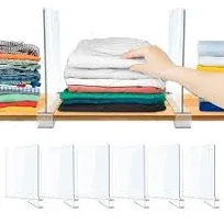 Acrylic Shelf Dividers Clear Shelf Divider for Closet Organization Closet Shelf Separators