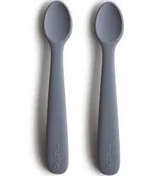 Silicone Feeding Spoons -Stone/Cloudy Mauve - 2 Pack