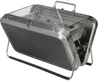 Kikkerland BQ01 Portable BBQ Suitcase, Silver