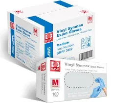 Basic Medical Synmax Vinyl Exam Gloves - Latex-Free & Powder-Free - Medium, BMPF-3002(Case of 1,000) BlueBasic Medical Synmax Vinyl Exam Gloves - Latex-Free & Powder-Free - Medium, BMPF-3002(Case of 1,000) Blue