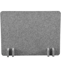 Stand Up Desk Store ReFocus Raw Noise and Distraction Reducing Freestanding Acoustic Desk Divider Mounted Privacy Panel (Anthracite Gray, 20.9" x 16")