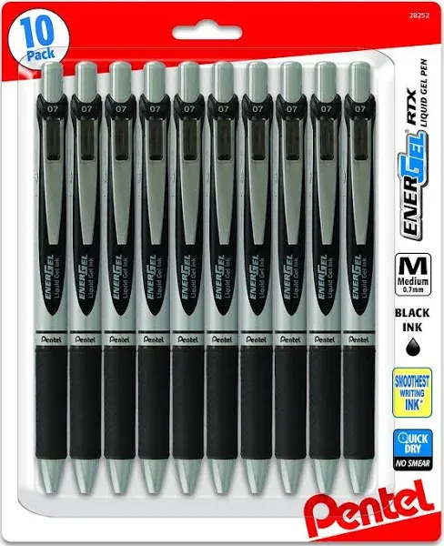 Pentel EnerGel 0.7 MM RTX Retractable Deluxe Liquid Gel Pen