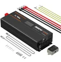 LiTime 3000W Pure Sine Wave Inverter 12V DC to 120V AC Converter with Remote ...