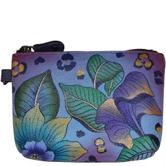 Anna by Anuschka Women's Hand Painted Leather Coin Pouch Purse