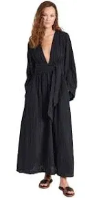 Mara Hoffman Blair Long Sleeve Deep-V Maxi Dress Women's