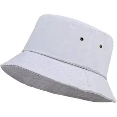 Washed Cotton Bucket Hats Packable Summer Outdoor Cap Travel Beach Sun Hat Plain Colors for Men Women