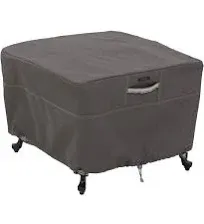 Classic Accessories Ravenna Water-Resistant 21 Inch Square Patio Ottoman/Table Cover, Outdoor Table Cover