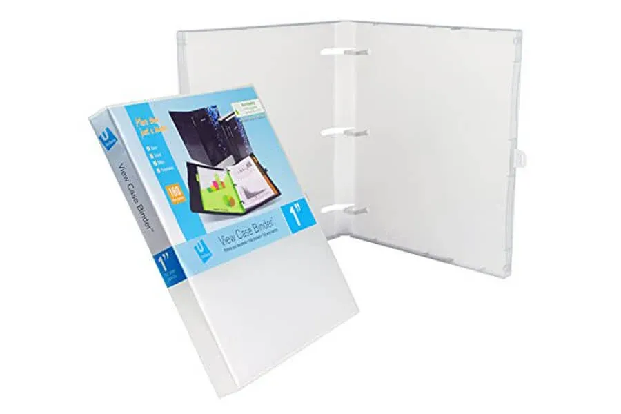 UniKeep 3 Ring Case View Binder with Overlay - 1.0 Inches (Clear)-3 Pack