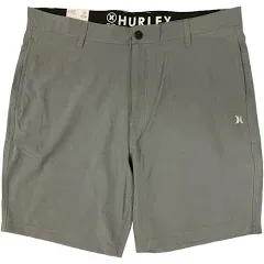 NWT Men&#039;s Hurley Grey Walkshort Hybrid Quick Dry Stretch Shorts, Size 40 