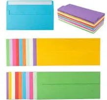 200 Pack Colorful #10 Business Envelopes Self Seal Standard Envelopes for Office Checks, Business, Letter Mailing Invoices, 4.13 x 9.49 Inches (200)